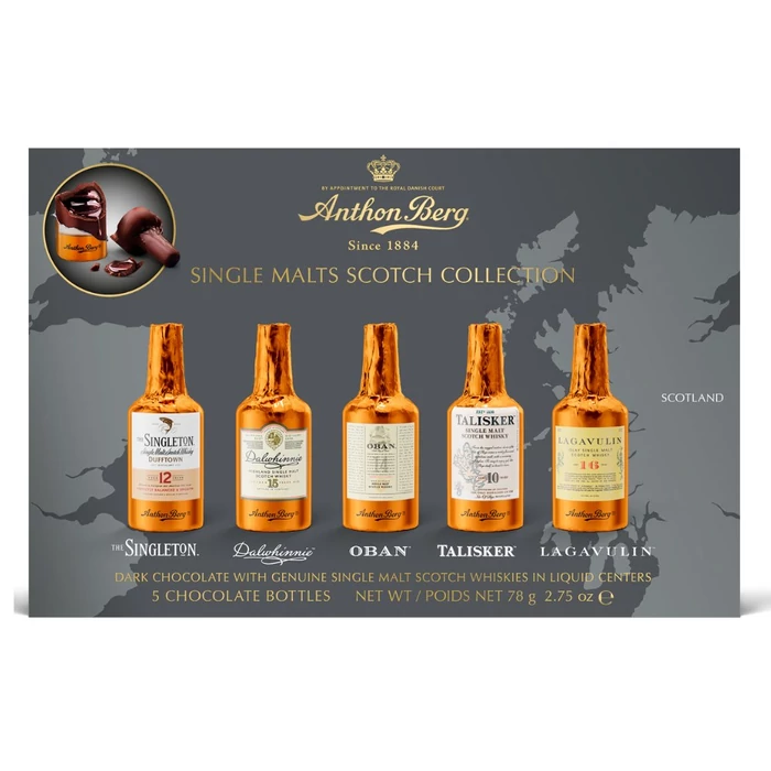 Anthon Berg Alkoholos Csokipalackok(Single Malts Scotch Collection) 78g