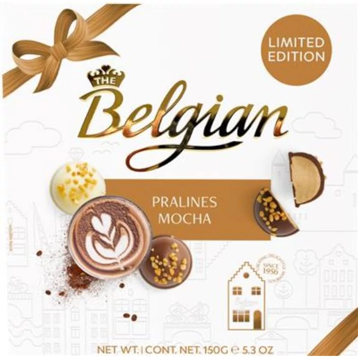 Belgian Csokoládé Praliné Kávés-Mokka Ízű Töltelékkel 150g