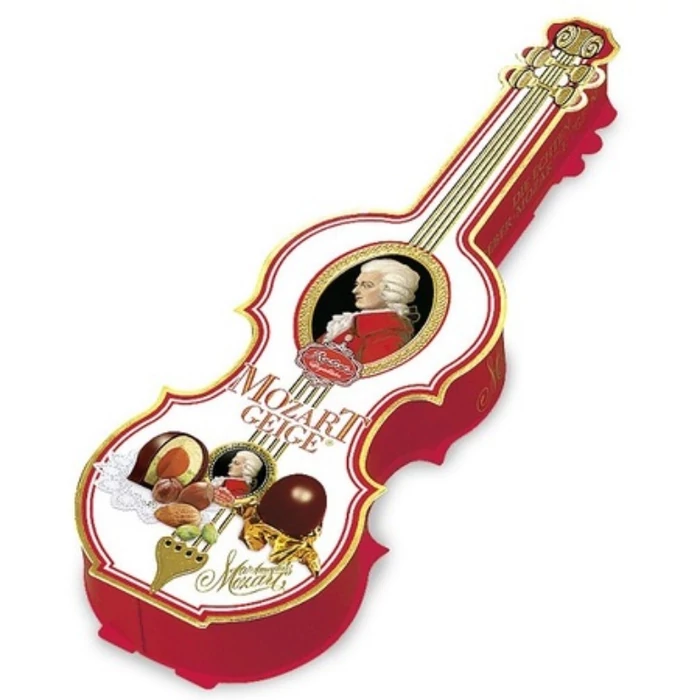 Reber Mozart  Golyók Hegedű alakú Díszdobozban 140 g Reber Mozart  Golyók Hegedű alakú Díszdobozban 140 g