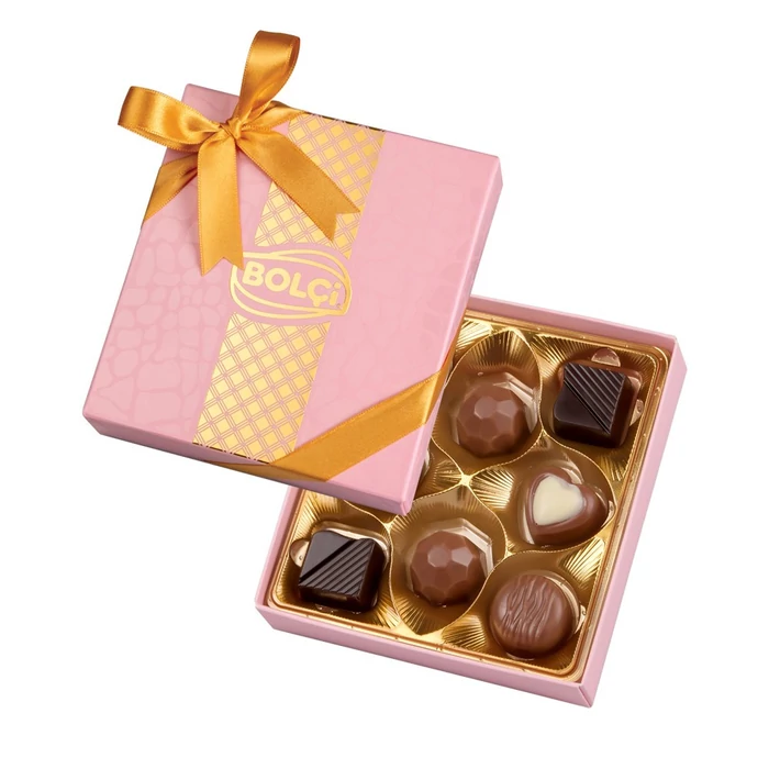 Bolci Diamond Praliné Válogatás Pink Díszdobozban 80g