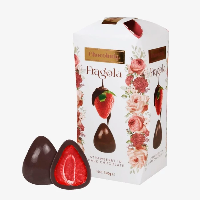 Chocolady Fragola Étcsokoládéban 120g Chocolady Fragola Étcsokoládéban 120g