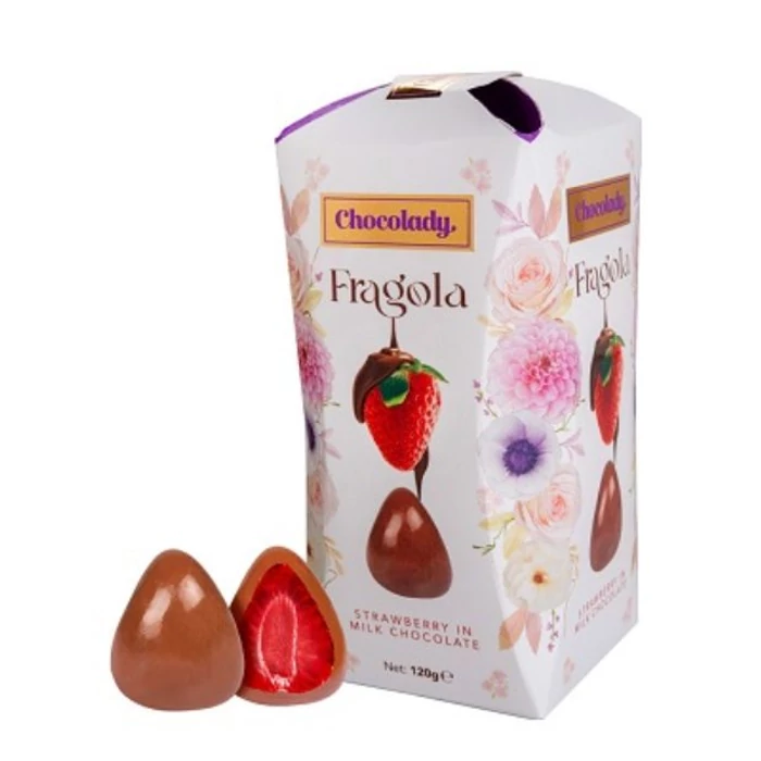 Chocolady Fragola Tejcsokoládéban 120g