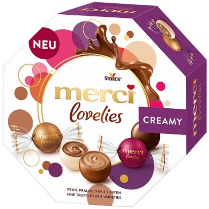 Merci Lovelies Creamy Praliné Válogatás 185g Merci Lovelies Creamy Praliné Válogatás 185g