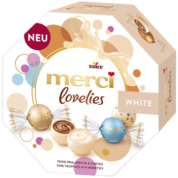 Merci Lovelies White Praliné Válogatás 185g Merci Lovelies White Praliné Válogatás 185g
