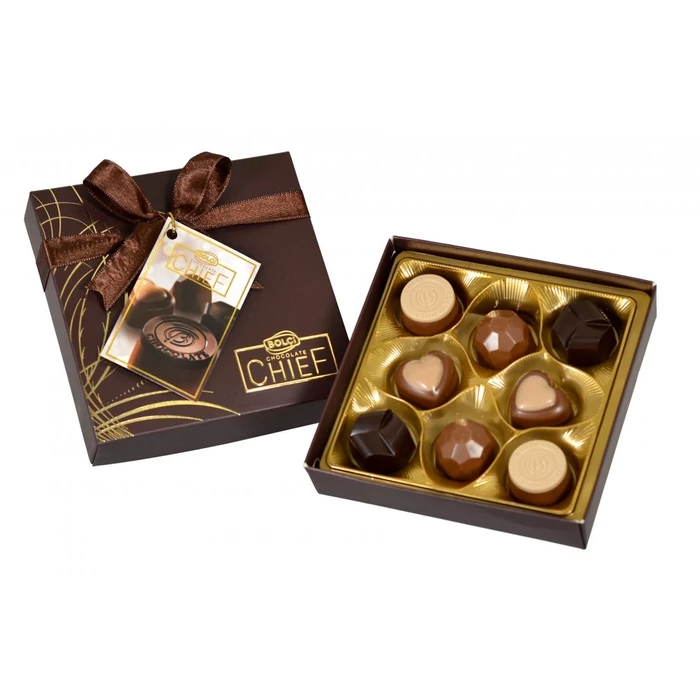 Bolci Chief Praliné Válogatás Barna Díszdobozban 96g Bolci Chief Praliné Válogatás Barna Díszdobozban 96g