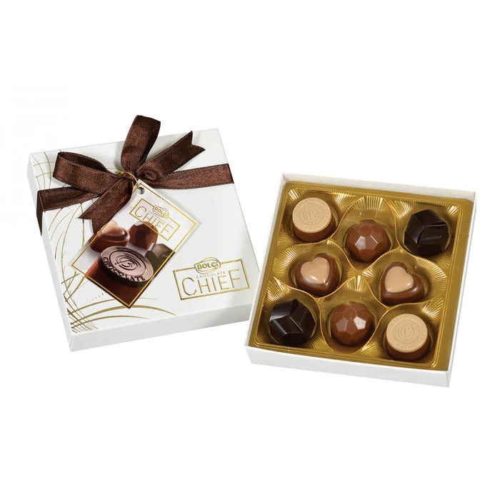 Bolci Chief Praliné Válogatás Fehér Díszdobozban 96g Bolci Chief Praliné Válogatás Fehér Díszdobozban 96g