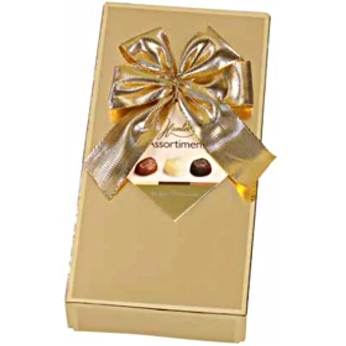 Hamlet Belga Praliné Válogatás, Arany Színű Díszdobozban 125 g Hamlet Belga Praliné Válogatás, Arany Színű Díszdobozban 125 g