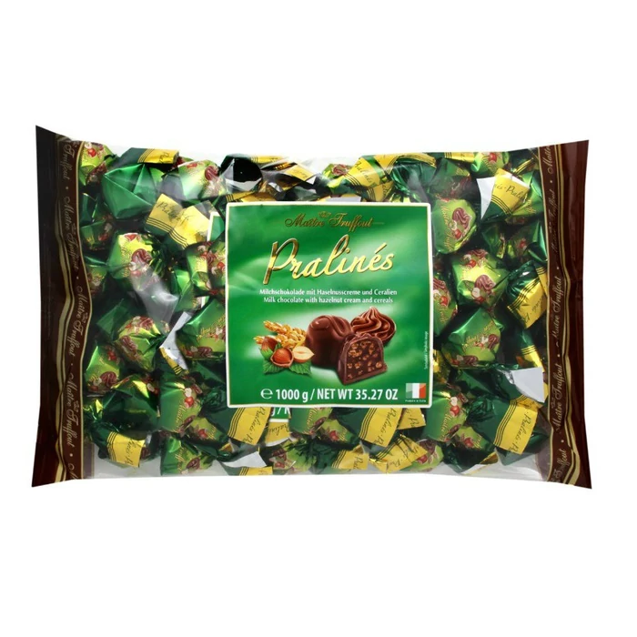 Maitre Praliné Tejcsokoládéval, Mogyorókrémmel és Gabonapehellyel 1000g Maitre Praliné Tejcsokoládéval, Mogyorókrémmel és Gabonapehellyel 1000g