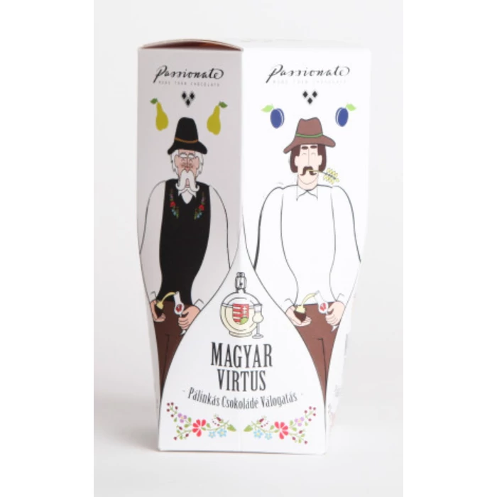 Passionate Magyar Virtus Vilmoskötrte-,Szilva- ,Málna  Pálinkás Válogatás Bonbon Díszdobozban 180g