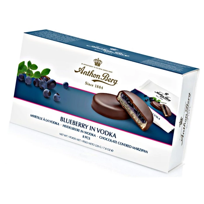 Anthon Berg Chocolate Marcipánnal és Áfonyás Vodkával 220g Anthon Berg Chocolate Marcipánnal és Áfonyás Vodkával 220g
