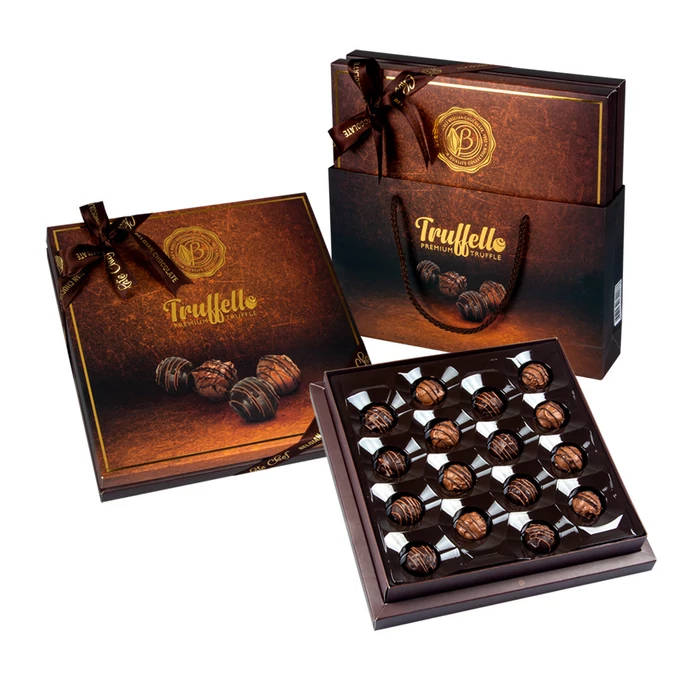 Prémium Truffelo Old Trüffel Válogatás Barna Díszdobozban Táskával 216g Prémium Truffelo Old Trüffel Válogatás Barna Díszdobozban Táskával 216g
