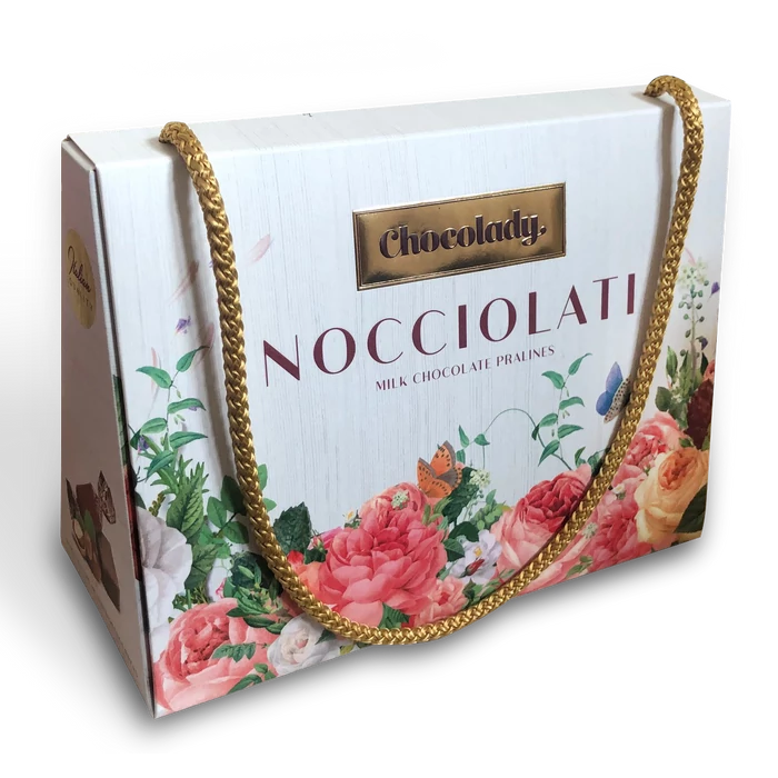 Chocolady Olasz Tejcsokoládé Praliné Mogyorókrémmel és Mogyoró Darabokkal Töltve 170g Chocolady Olasz Tejcsokoládé Praliné Mogyorókrémmel és Mogyoró Darabokkal Töltve 170g