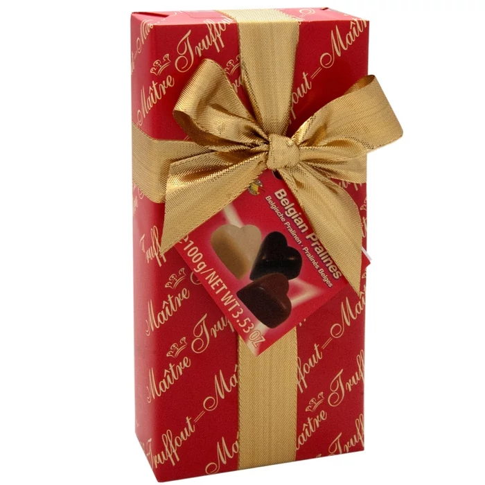 Maitre Belgian Szív Praliné  Díszdobozban 100g Maitre Belgian Szív Praliné  Díszdobozban 100g