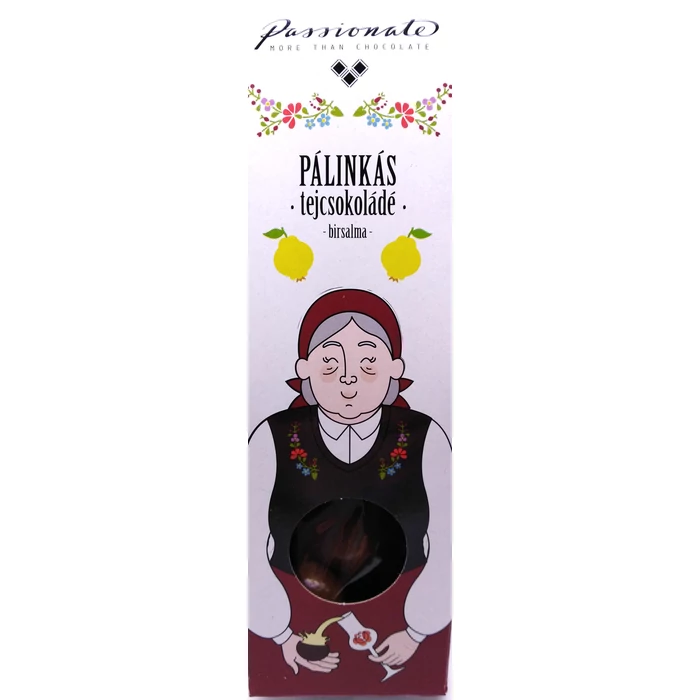 Passionate Birsalma Pálinkás Tejcsokoládé Bonbon Díszdobozban 80g Passionate Birsalma Pálinkás Tejcsokoládé Bonbon Díszdobozban 80g