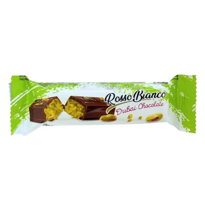 Bianco Rosso Dubai Tejcsokoládé Pisztáciás Kadayif Tésztás Töltelékkel 35g Bianco Rosso Dubai Tejcsokoládé Pisztáciás Kadayif Tésztás Töltelékkel 35g