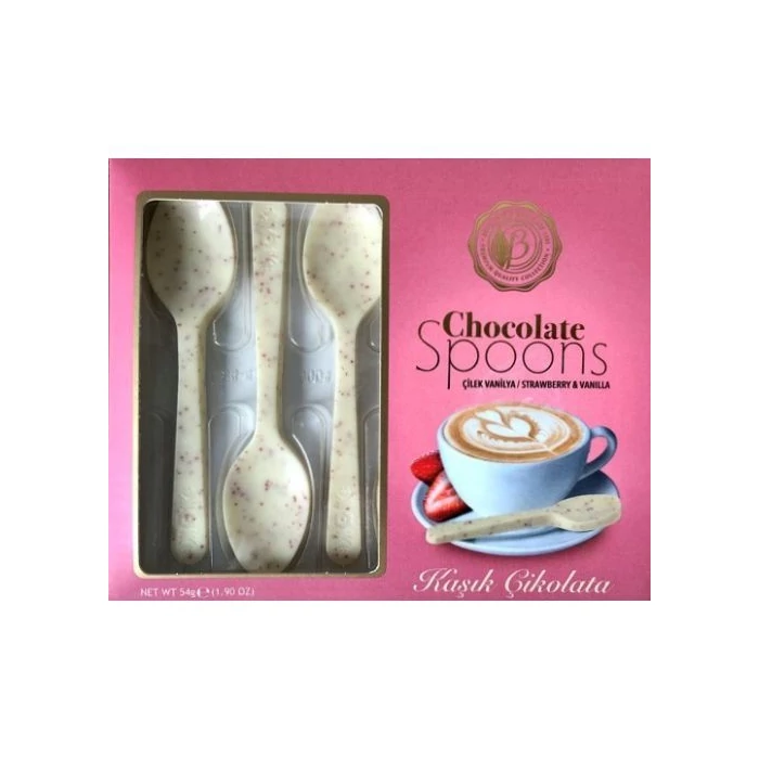 Bolci  Csokikanál Eper-Vanília Ízesítésű Fehércskoládéból 54g
