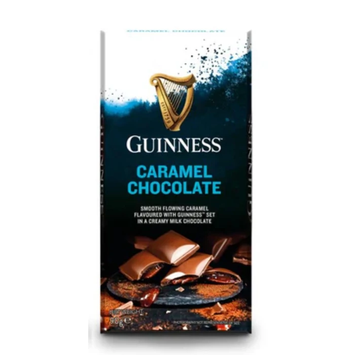 Guinness Sörös Karamell Krémmel Töltött Csokoládé 90g(2025.11.hó szav. idő) Guinness Sörös Karamell Krémmel Töltött Csokoládé 90g(2025.11.hó szav. idő)