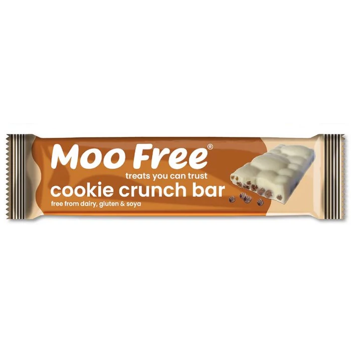 Moo Free Tej- és Gluténmentes Vegán Fehércsokoládé Szelet Ropogós Rizzsel 35g