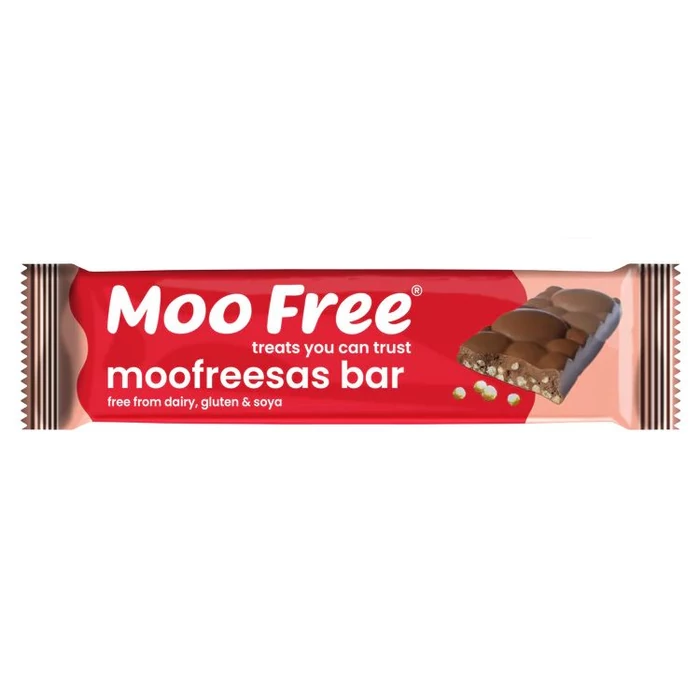 Moo Free Tej- és Gluténmentes Vegán Csokoládé Szelet Ropogós Rizzsel 35g