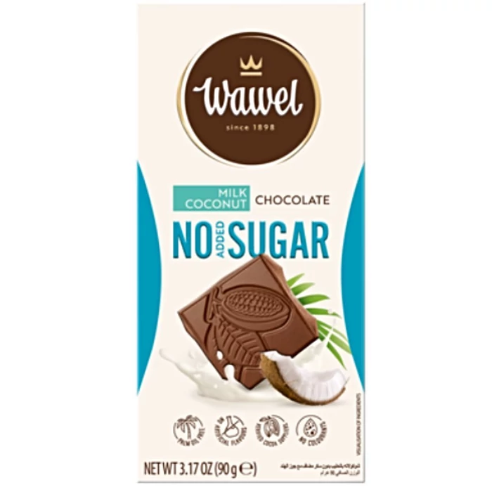 Wawel Diabetikus Kókuszos Tejcsokoládé Édesítőszerrel 90g