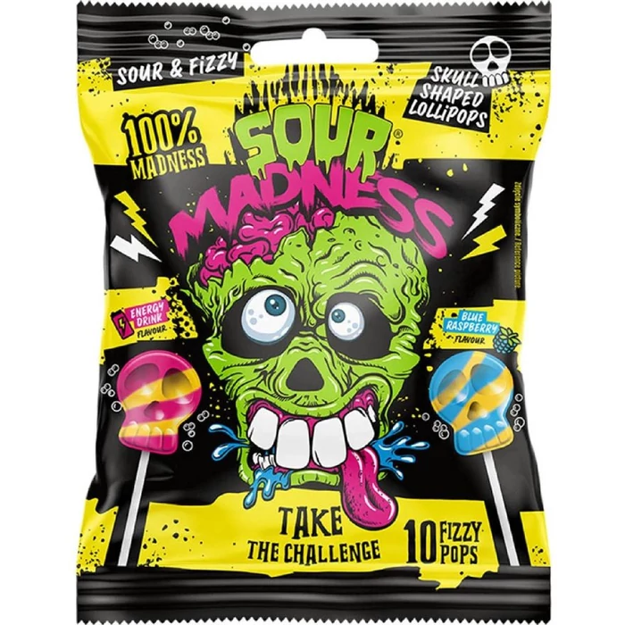 Argo Sour Madness Extra Savanyú Koponya Alakú Nyalókák (9db) 90g