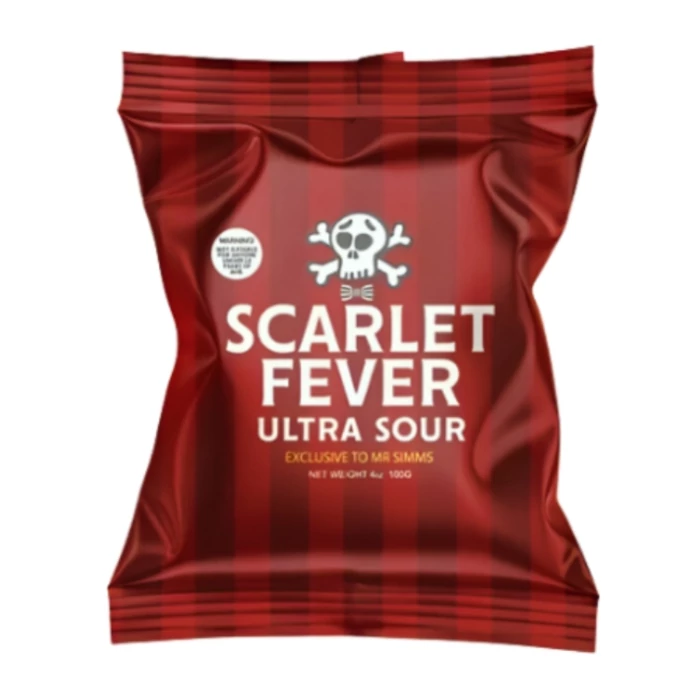 Black Death Ultra Sour Scarlet Fever Cseresznye Ízű Candy 100g