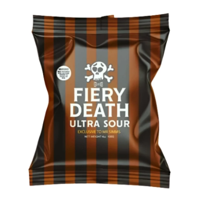 Black Death Ultra Sour Fiery Chilis Candy 100g