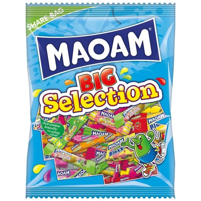 Maoam Big Selection Olvadó Rágóbonbon Keverék Részben  Cola Ízesítéssel 550g