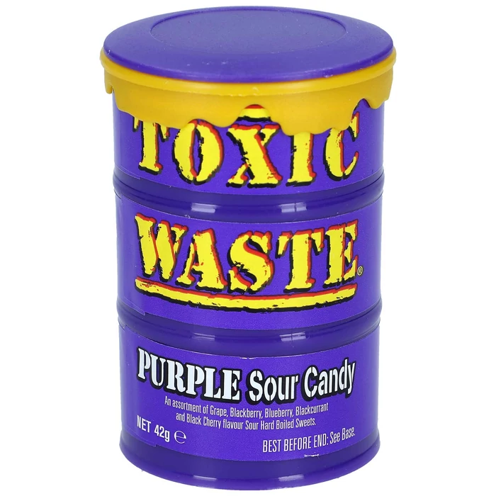 Toxic Waste Lila Extra Savanyú Gyümölcs Ízű Cukorka 42g Toxic Waste Lila Extra Savanyú Gyümölcs Ízű Cukorka 42g