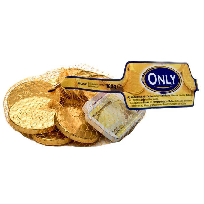 Only Tejcsokoládé Euró Érmék és Bankjegyek 85g Only Tejcsokoládé Euró Érmék és Bankjegyek 85g