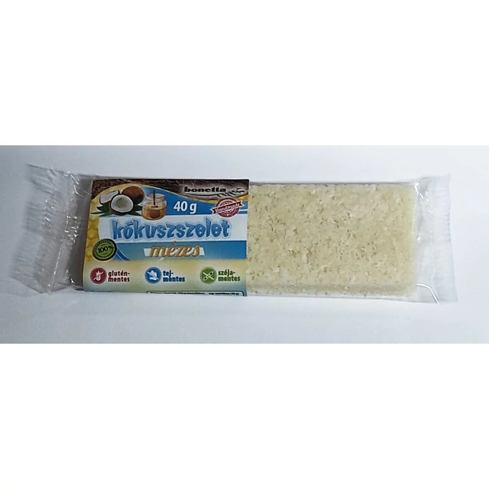 Bonetta Glutén-,Tej- és Szójamentes Mézes Kókuszszelet 40g Bonetta Glutén-,Tej- és Szójamentes Mézes Kókuszszelet 40g