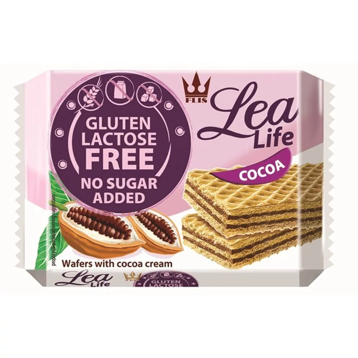 Happy Lea Life Kakaós Ostyaszelet Hozzáadott Cukor- Glutén- és Lactose Nélkül 95g Happy Lea Life Kakaós Ostyaszelet Hozzáadott Cukor- Glutén- és Lactose Nélkül 95g