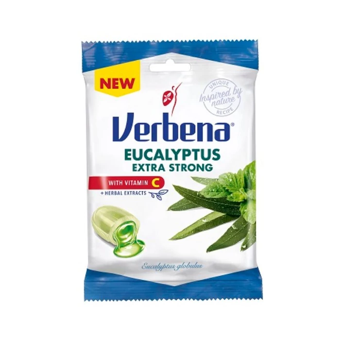 Verbena Extra Strong Töltött Eukalyptus Töltött Cukorka  60g Verbena Extra Strong Töltött Eukalyptus Töltött Cukorka  60g