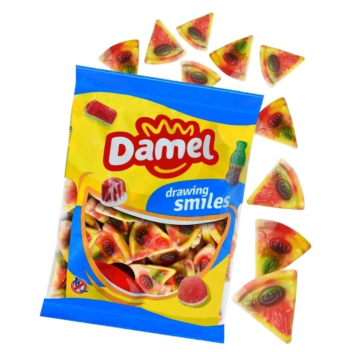 Damel American Pizzaszeletek Vegyes gyümölcsízű Gumicukor 1000g
