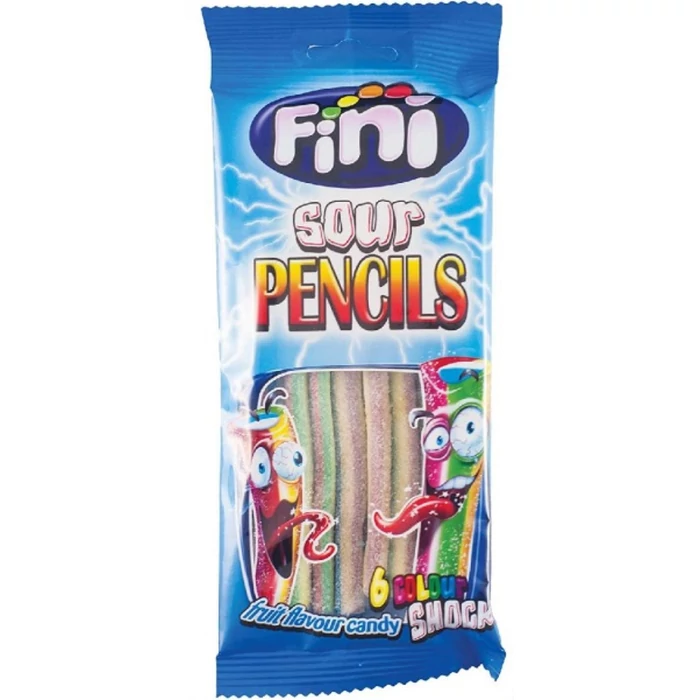 Fini Sour Rainbow Pencils Vegyes Gyümölcs Ízű Gumicukor 75g Fini Sour Rainbow Pencils Vegyes Gyümölcs Ízű Gumicukor 75g