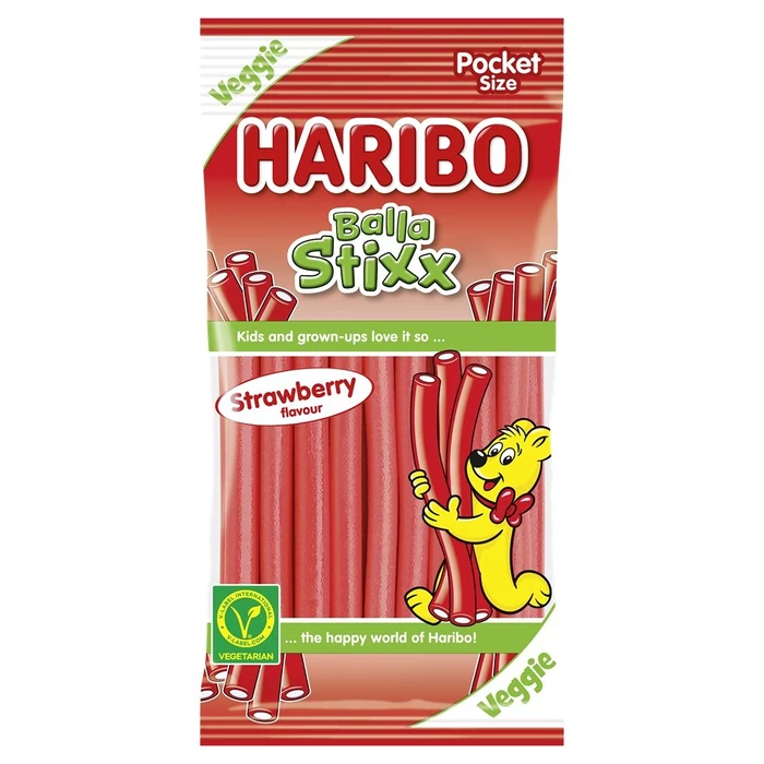 Haribo Vegan Balla Stixx Eper 80g