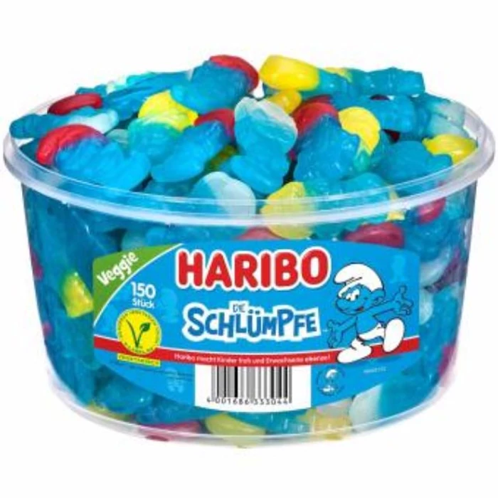 Haribo  Tégelyes Törpök Vegetáriánus Gumicukor (150db) 1350g