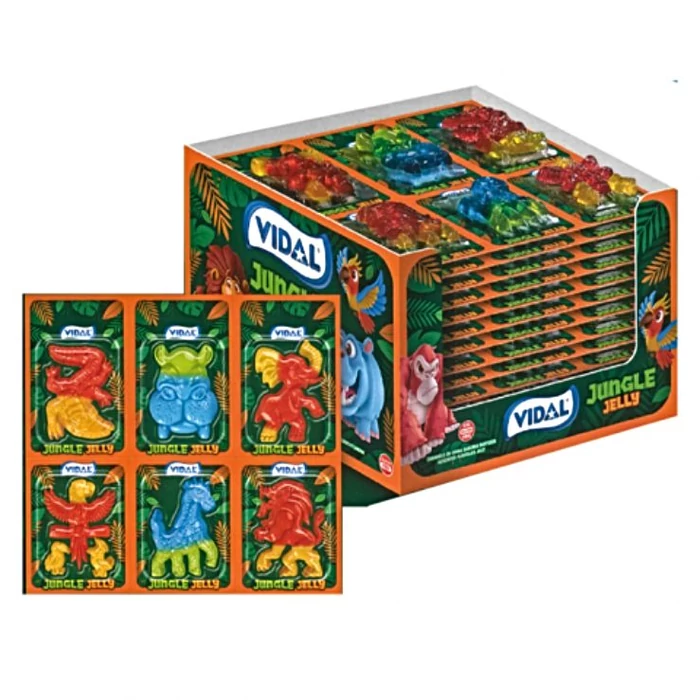 Vidas Gyümölcs ízű gumicukor - Jungle Jelly 726g (11x6 Db-os)