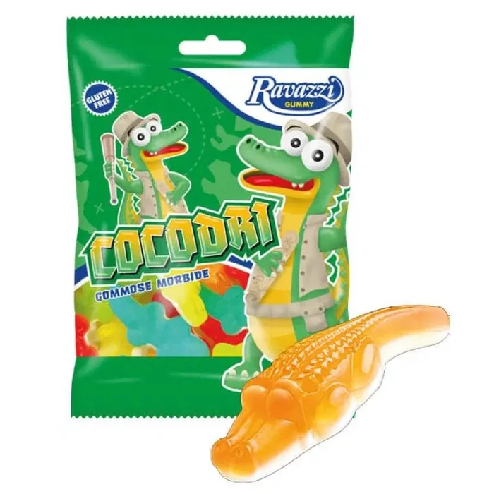 Ravazzi Krokodil Vegyes Gyümölcs Ízű Gumicukor 90g Ravazzi Krokodil Vegyes Gyümölcs Ízű Gumicukor 90g