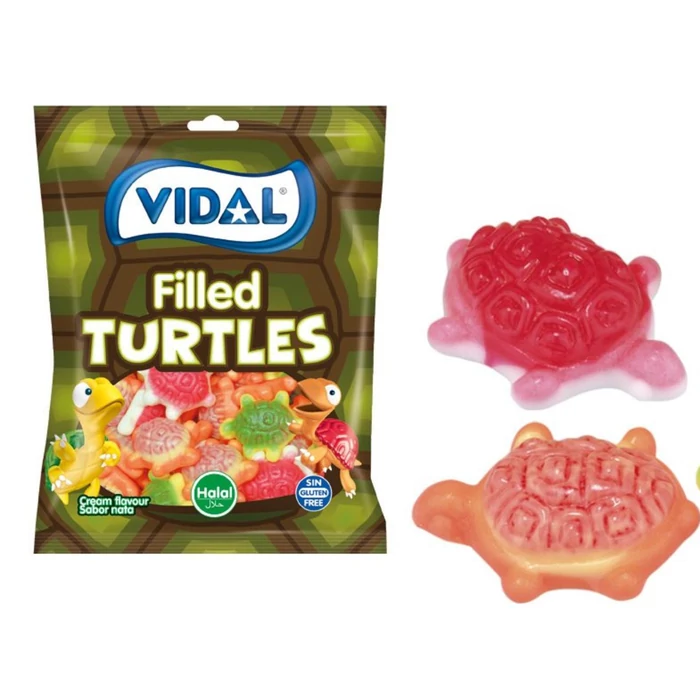 Vidal Töltött Teknős Vegyes Gyümölcs Ízű Gumicukor 90g Vidal Töltött Teknős Vegyes Gyümölcs Ízű Gumicukor 90g