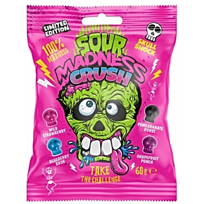 Argo Sour Madness Extra Savanyú  Kemény Cukorka (rózsaszín) 60g