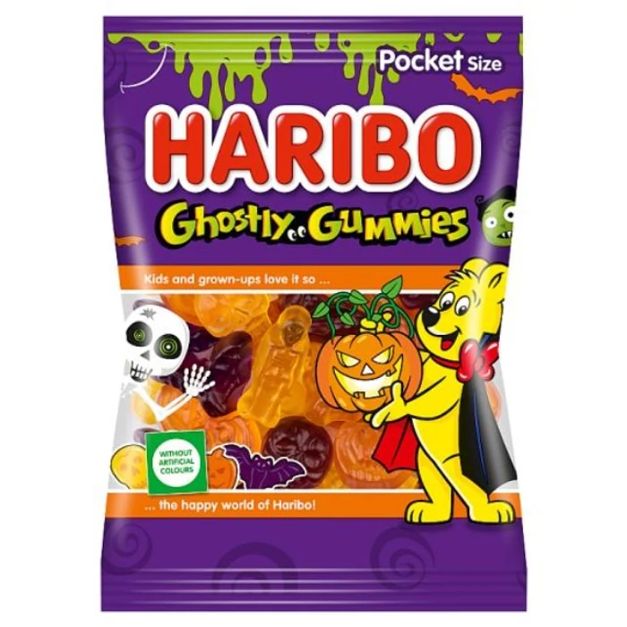 Haribo Ghostly Gyümölcs Ízű Gumicukor 90g Haribo Ghostly Gyümölcs Ízű Gumicukor 90g
