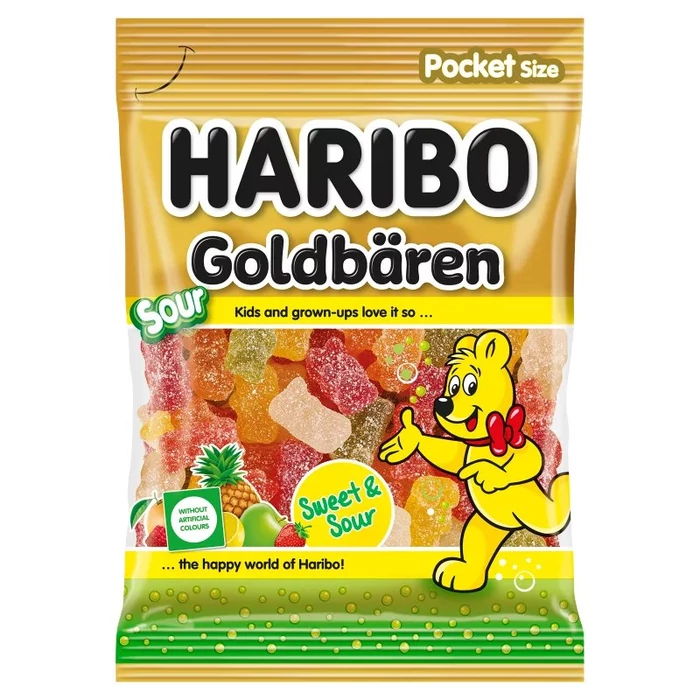 Haribo Sour Goldbären 80g Haribo Sour Goldbären 80g