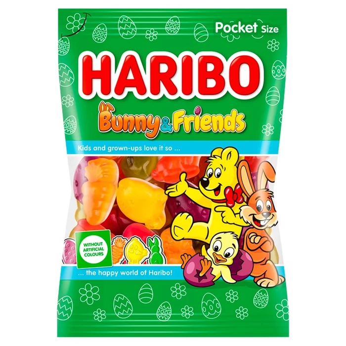 Haribo Húsvéti Bunny&Friends Gyümölcs Ízű Gumicukor Mix 160g