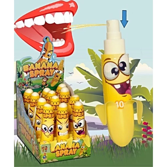 Banana   Spray  Banánízű  Folyékony Cukorkával 40ml (1db) Banana   Spray  Banánízű  Folyékony Cukorkával 40ml (1db)