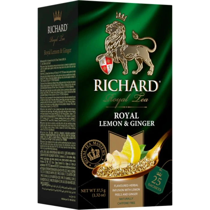 Richard Royal Citrom&Gyömbér Gyógynövény Tea 37,5g Richard Royal Citrom&Gyömbér Gyógynövény Tea 37,5g