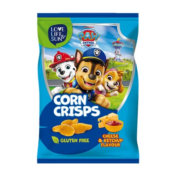LLS Gluténmentes Kukorica Crisps Sajtos-Ketchupos Ízesítéssel(Paw Patrol)50g
