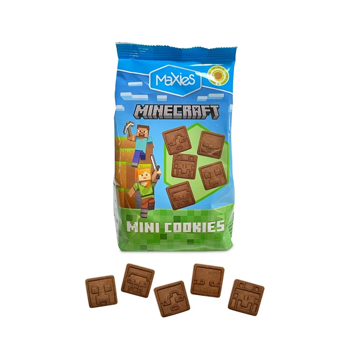 Maxies  Mini Cookies Kakaós Keksz Minecraft 100g