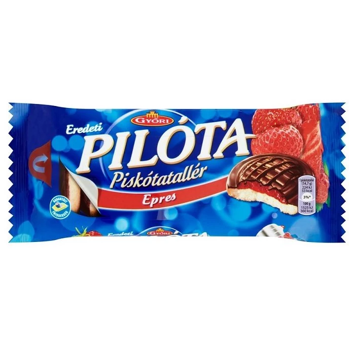 Győri Pilóta Epres Piskótatallér 147g Győri Pilóta Epres Piskótatallér 147g