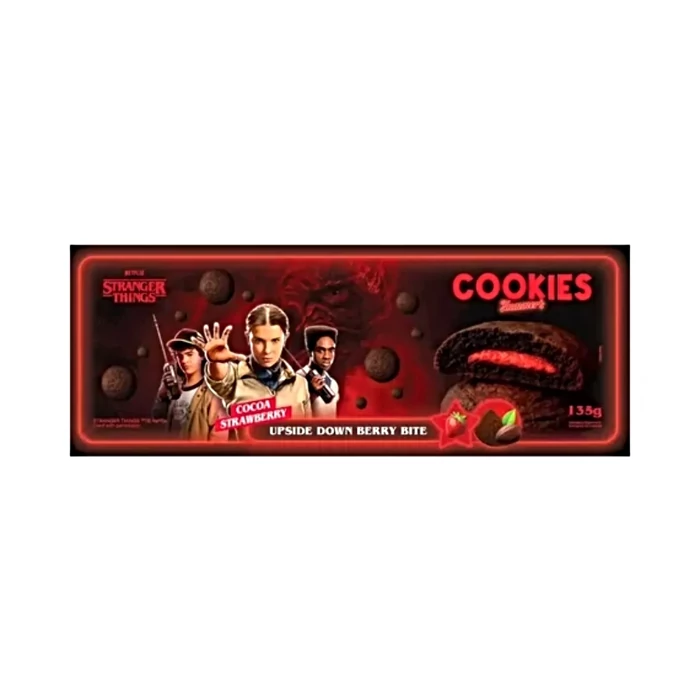 Stranger Things Csokoládés Keksz Eperízű Töltelékkel 135g